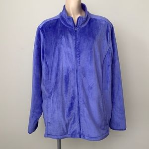 Made For Life Cozy Sherpa Zip Up Lounge Jacket 2X